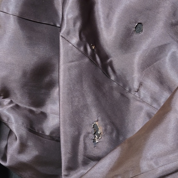 Steve By Searle Cashmere Blend Coat Trench With Fox Collar Cuffs Size 6 Brown - Picture 10 of 11